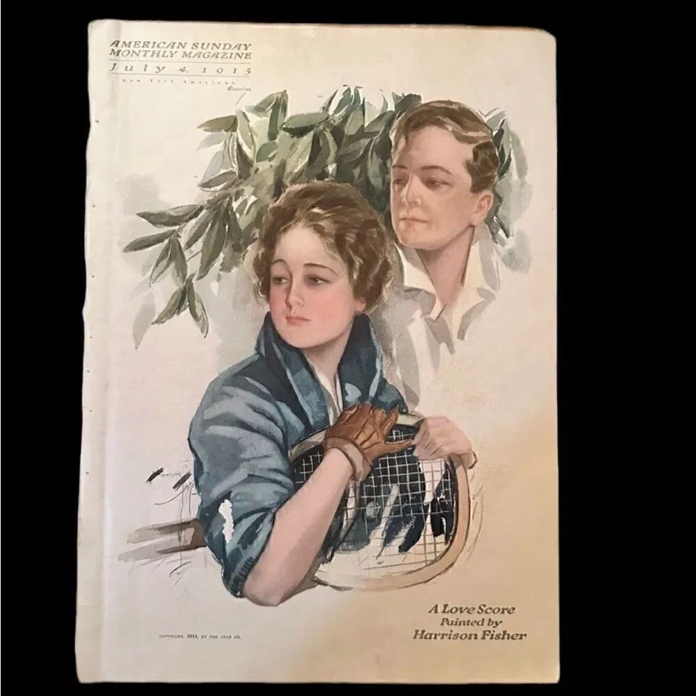 Antique Magazine Cover “American Sunday” July 1915